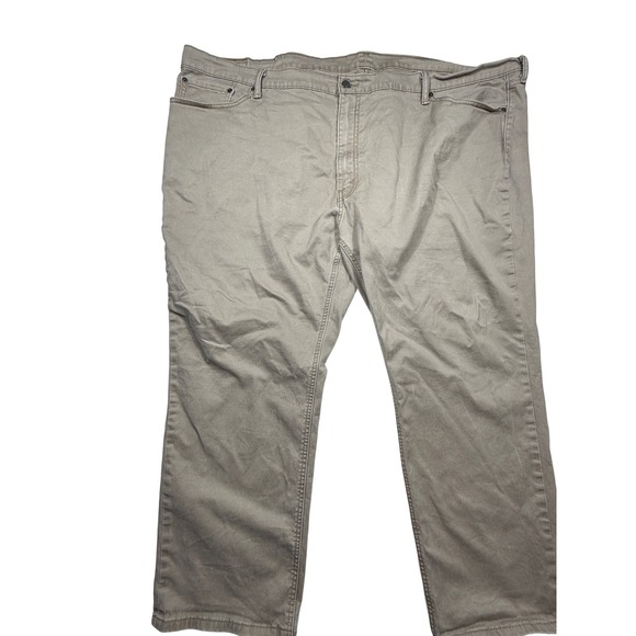 Levi's 541 Athletic Fit‎ Jeans Comfort Stretch Khaki Jeans Size 52 x 30 - Picture 1 of 5